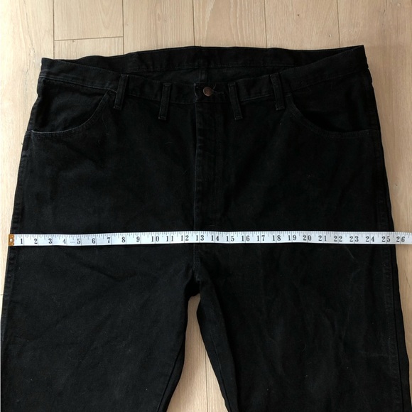 Rustler Men's Size 44x30 Straight Leg Denim Black Jeans 100% Cotton Dark Wash - Picture 4 of 12